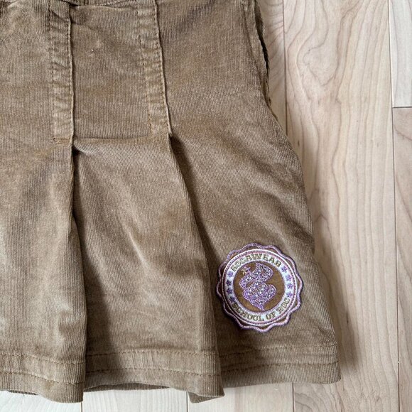 Y2K Rocawear Corduroy Pleated Mini Skirt – Light Brown & Pink (XS-S) - Picture 3 of 8